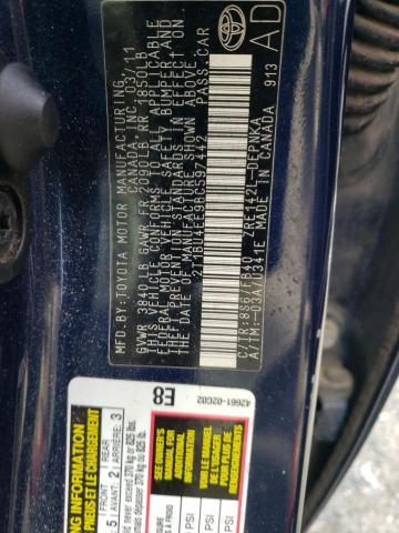 Photo 10 from auction – 2011 TOYOTA COROLLA S with VIN 2T1BU4EE9BC597442