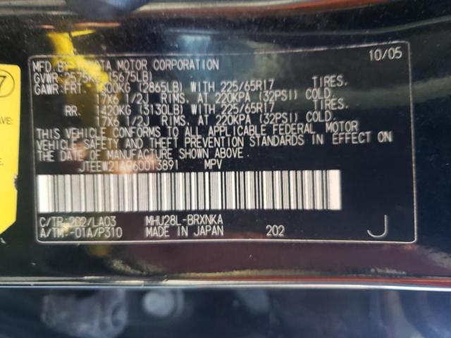 Zdjęcie 10 z aukcji – 2006 TOYOTA HIGHLANDER z VIN JTEEW21A960013891