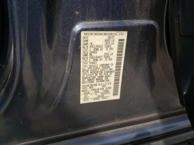 Photo 10 from auction – 2008 NISSAN PATHFINDER with VIN 5N1AR18U18C611555