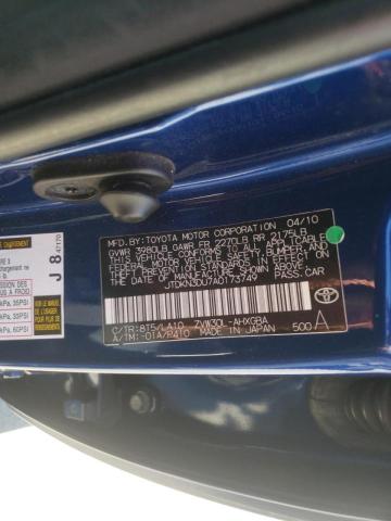 Photo 10 from auction – 2010 TOYOTA PRIUS with VIN JTDKN3DU7A0173749
