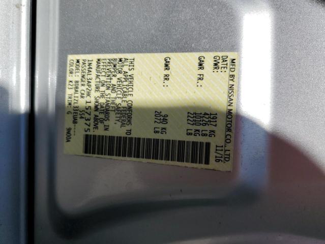 Photo 10 from auction – 2017 NISSAN ALTIMA 2.5 with VIN 1N4AL3AP2HC157375