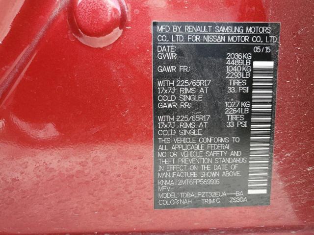 Zdjęcie 10 z aukcji – 2015 NISSAN ROGUE S z VIN KNMAT2MT6FP569916