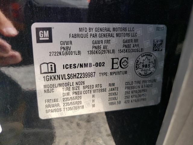 Photo 10 from auction – 2017 GMC ACADIA ALL with VIN 1GKKNVLS6HZ239987