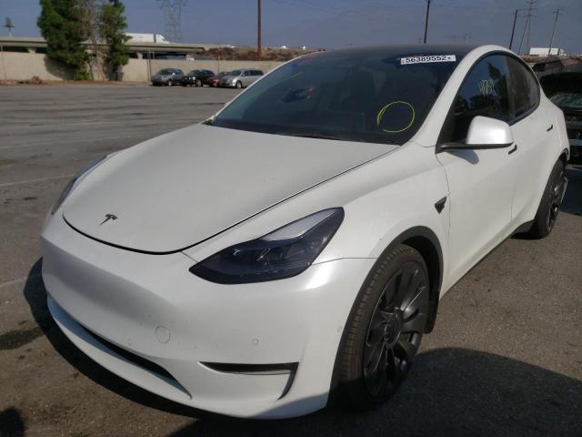 Photo 2 from auction – 2021 TESLA MODEL Y with VIN 5YJYGDEF7MF216082