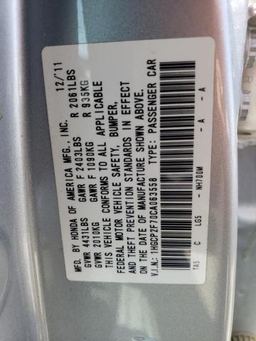Photo 10 from auction – 2012 HONDA ACCORD EX with VIN 1HGCP2F70CA063558