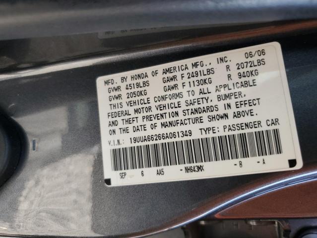 Photo 10 from auction – 2006 ACURA TL with VIN 19UUA66266A061349