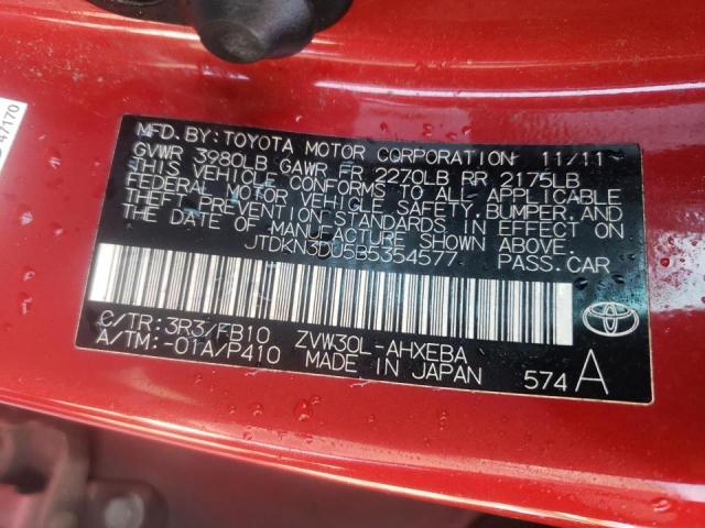 Photo 10 from auction – 2011 TOYOTA PRIUS with VIN JTDKN3DU5B5354577