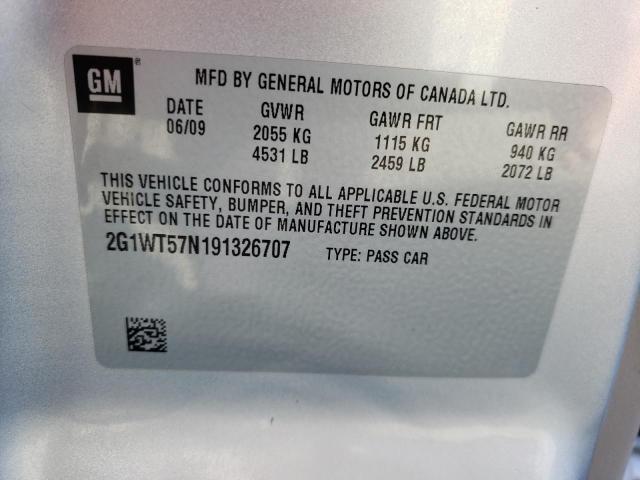 Photo 10 from auction – 2009 CHEVROLET IMPALA 1LT with VIN 2G1WT57N191326707