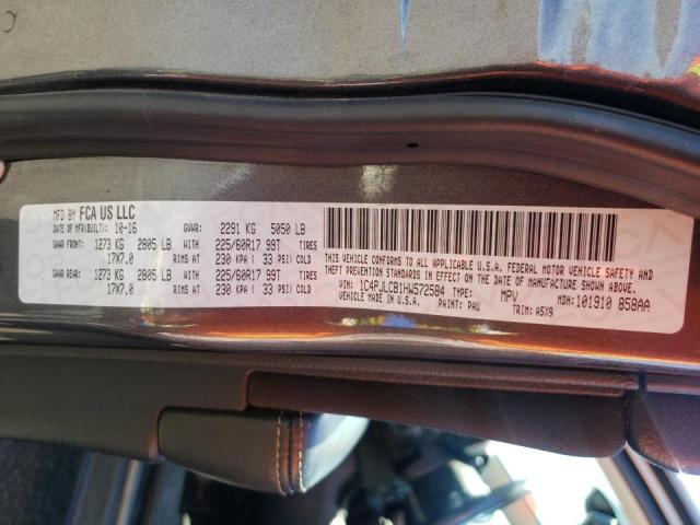 Photo 10 from auction – 2017 JEEP CHEROKEE L with VIN 1C4PJLCB1HW572584