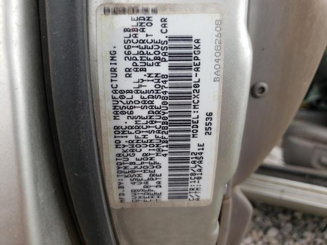 Photo 10 from auction – 2000 TOYOTA AVALON XL with VIN 4T1BF28B0YU084748