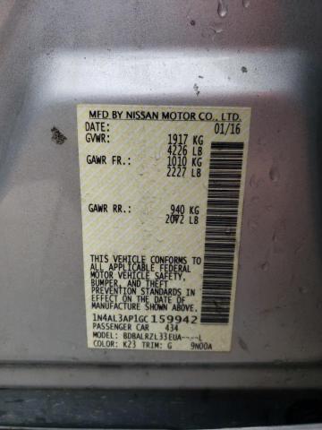 Photo 10 from auction – 2016 NISSAN ALTIMA 2.5 with VIN 1N4AL3AP1GC159942