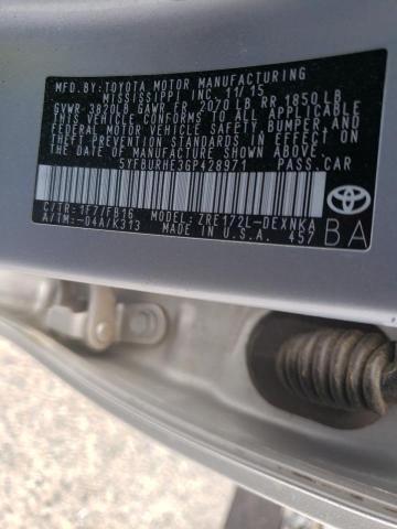 Photo 10 from auction – 2016 TOYOTA COROLLA L with VIN 5YFBURHE3GP428971