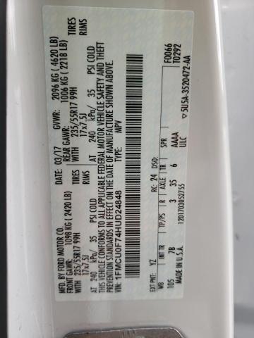 Photo 10 from auction – 2017 FORD ESCAPE S with VIN 1FMCU0F74HUD24848