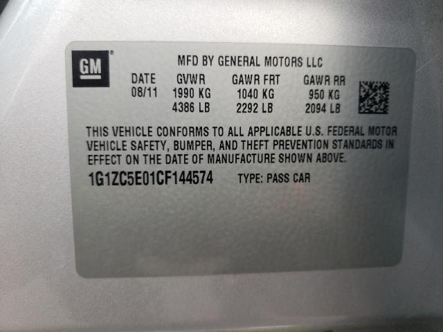 Zdjęcie 10 z aukcji – 2012 CHEVROLET MALIBU z VIN 1G1ZC5E01CF144574