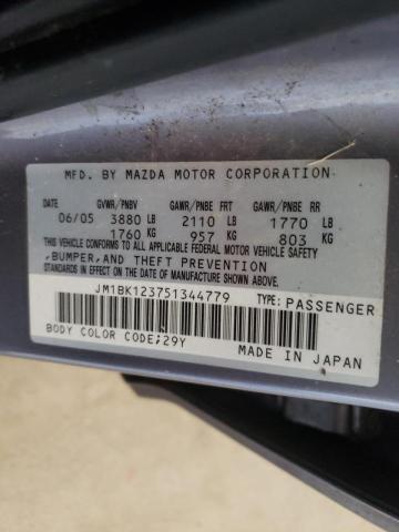 Photo 10 from auction – 2005 MAZDA 3 S with VIN JM1BK123751344779
