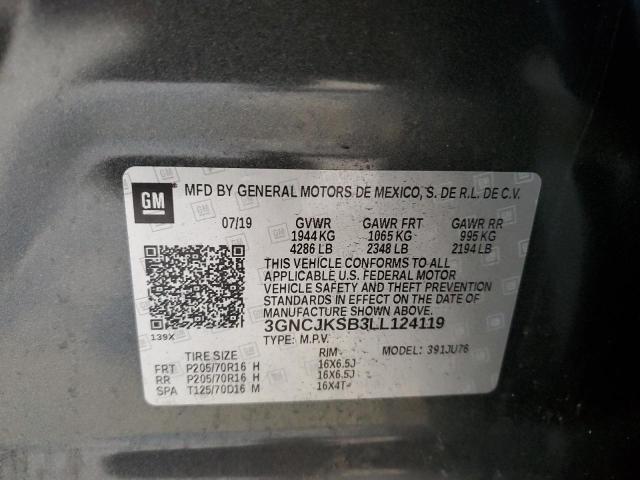 Photo 10 from auction – 2020 CHEVROLET TRAX LS with VIN 3GNCJKSB3LL124119