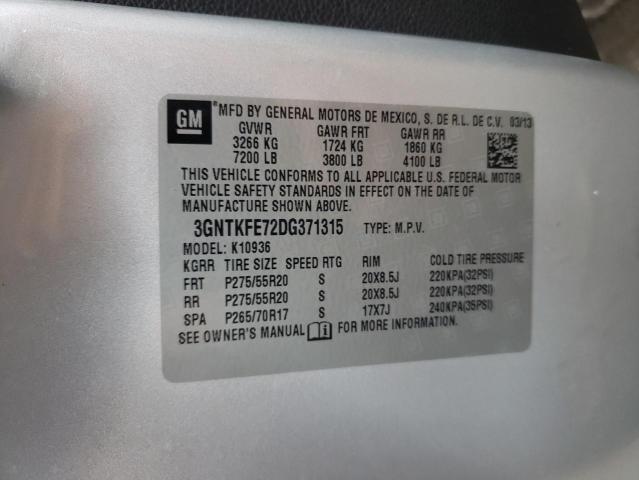 Photo 10 from auction – 2013 CHEVROLET AVALANCHE with VIN 3GNTKFE72DG371315