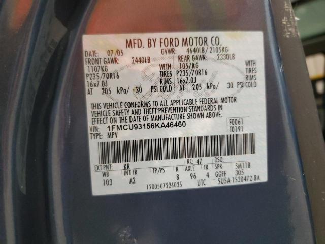 Photo 10 from auction – 2006 FORD ESCAPE with VIN 1FMCU93156KA46460