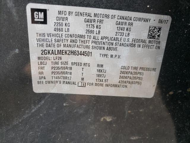 Фото 10 с аукциона – 2017 GMC TERRAIN SL с VIN 2GKALMEK2H6344501