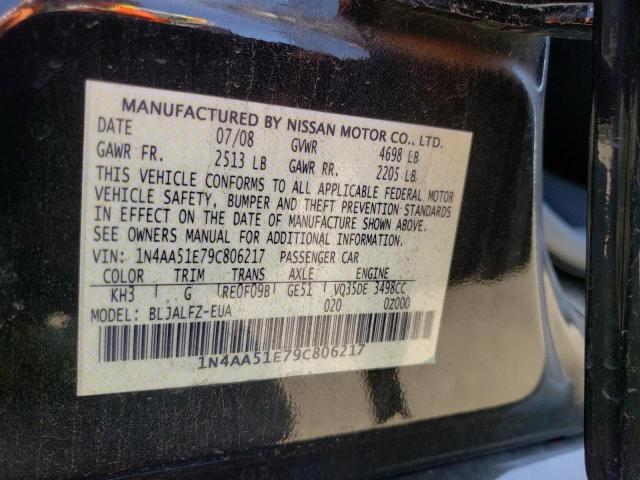 Photo 10 from auction – 2009 NISSAN MAXIMA S with VIN 1N4AA51E79C806217