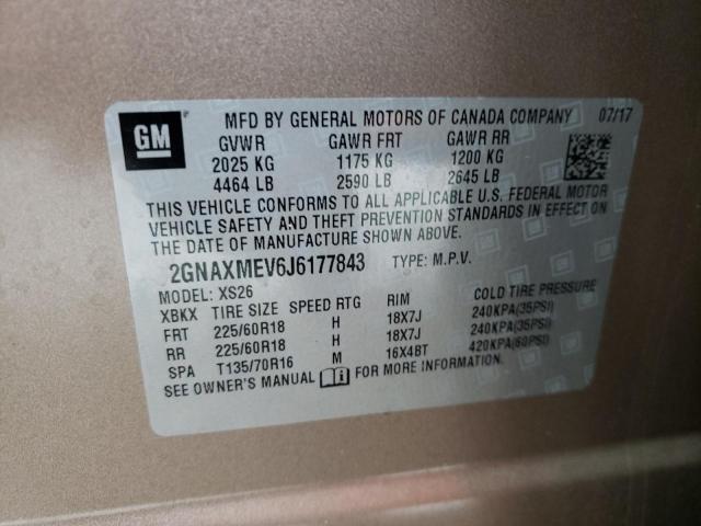 Photo 10 from auction – 2018 CHEVROLET EQUINOX PR with VIN 2GNAXMEV6J6177843