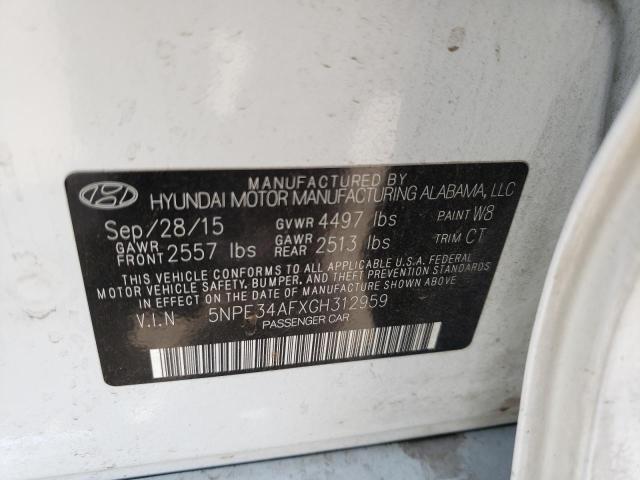 Photo 10 from auction – 2016 HYUNDAI SONATA SPO with VIN 5NPE34AFXGH312959