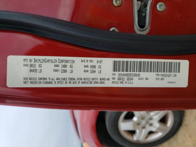 Photo 10 from auction – 2008 DODGE CALIBER SX with VIN 1B3HB48B28D528039