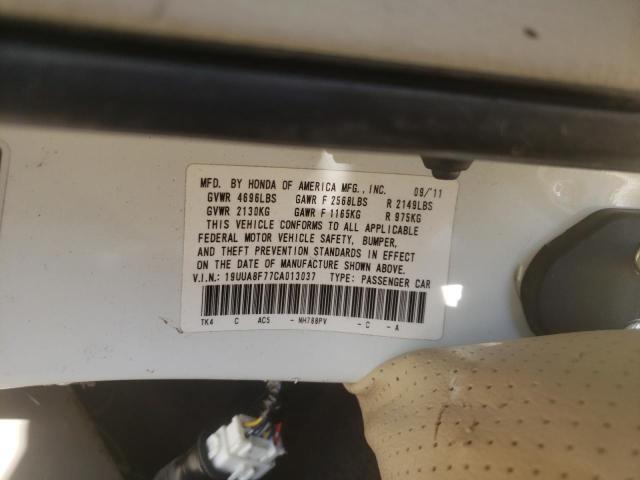 Photo 10 from auction – 2012 ACURA TL with VIN 19UUA8F77CA013037