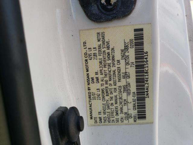 Photo 10 from auction – 2008 NISSAN ALTIMA 2.5 with VIN 1N4AL24E18C156416