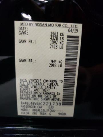 Photo 10 from auction – 2019 NISSAN ALTIMA S with VIN 1N4BL4BV6KC221738