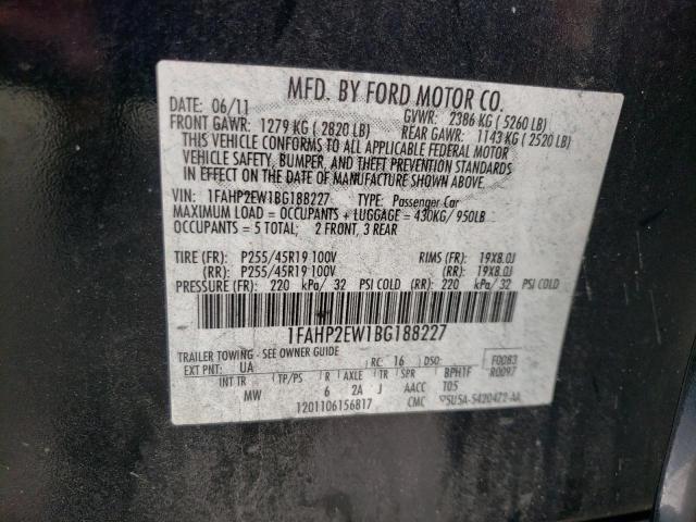 Photo 10 from auction – 2011 FORD TAURUS SEL with VIN 1FAHP2EW1BG188227
