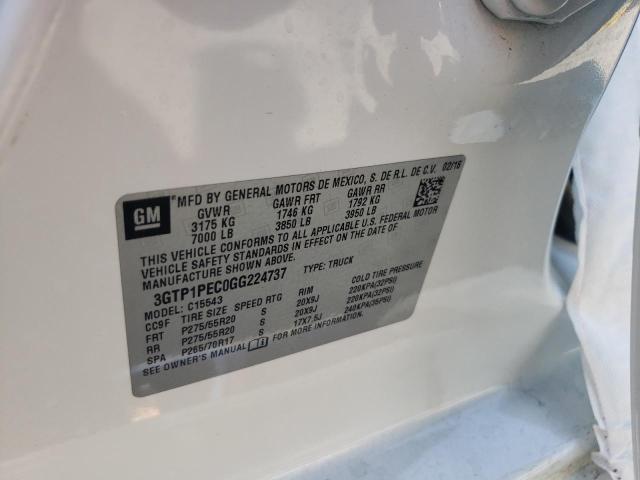 Photo 10 from auction – 2016 GMC SIERRA C15 with VIN 3GTP1PEC0GG224737