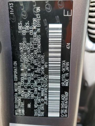 Photo 10 from auction – 2014 LEXUS GX 460 with VIN JTJBM7FX9E5070422