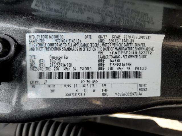 Foto 10 de la subasta – 2017 FORD FOCUS SE con VIN 1FADP3F21HL327272