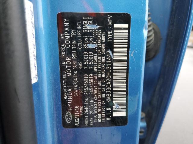 Photo 10 from auction – 2017 HYUNDAI TUCSON LIM with VIN KM8J3CA20HU311442