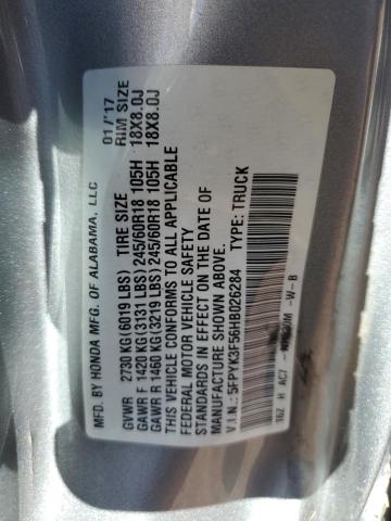 Photo 10 from auction – 2017 HONDA RIDGELINE with VIN 5FPYK3F56HB026284