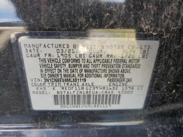 Photo 10 from auction – 2021 NISSAN VERSA SV with VIN 3N1CN8EV4ML881119