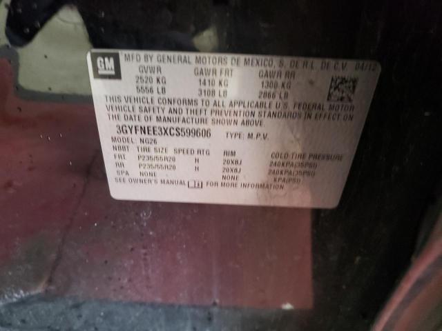 Photo 10 from auction – 2012 CADILLAC SRX PERFOR with VIN 3GYFNEE3XCS599606