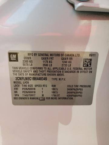 Photo 10 from auction – 2011 CHEVROLET EQUINOX LT with VIN 2CNFLNEC1B6448349
