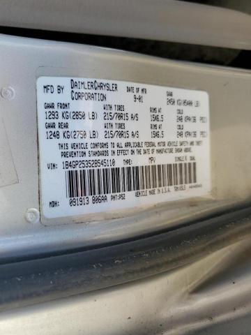 Photo 10 from auction – 2002 DODGE CARAVAN with VIN 1B4GP25352B545110