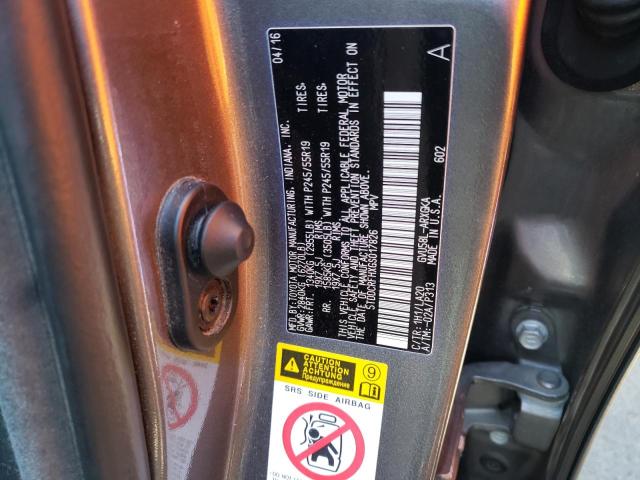 Photo 10 from auction – 2016 TOYOTA HIGHLANDER with VIN 5TDDCRFHXGS017826