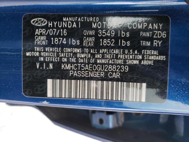 Photo 10 from auction – 2016 HYUNDAI ACCENT SE with VIN KMHCT5AE0GU288239