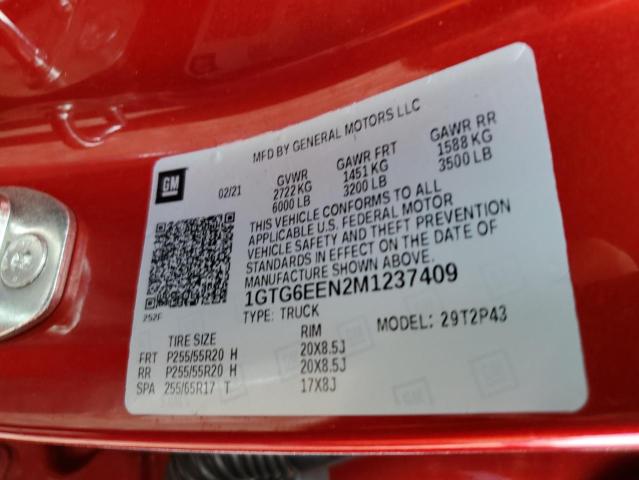 Photo 10 from auction – 2021 GMC CANYON DEN with VIN 1GTG6EEN2M1237409