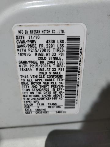 Photo 10 from auction – 2011 NISSAN ROGUE S with VIN JN8AS5MTXBW165140
