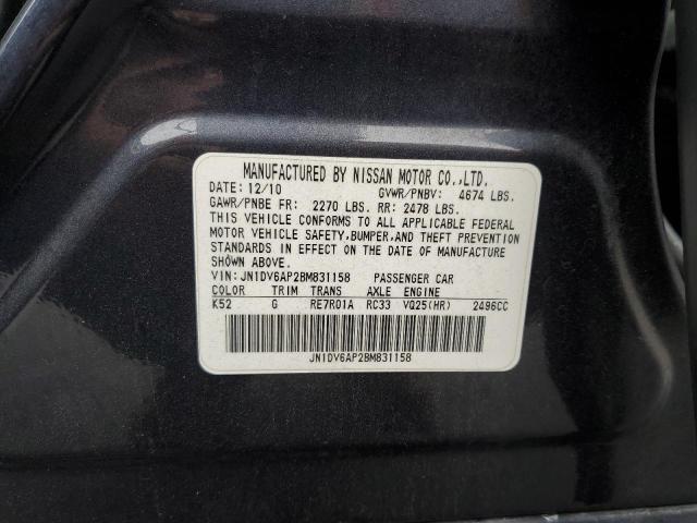 Photo 10 from auction – 2011 INFINITI G25 BASE with VIN JN1DV6AP2BM831158