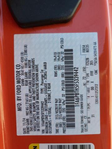 Photo 10 from auction – 2015 FORD MUSTANG with VIN 1FA6P8TH5F5339442