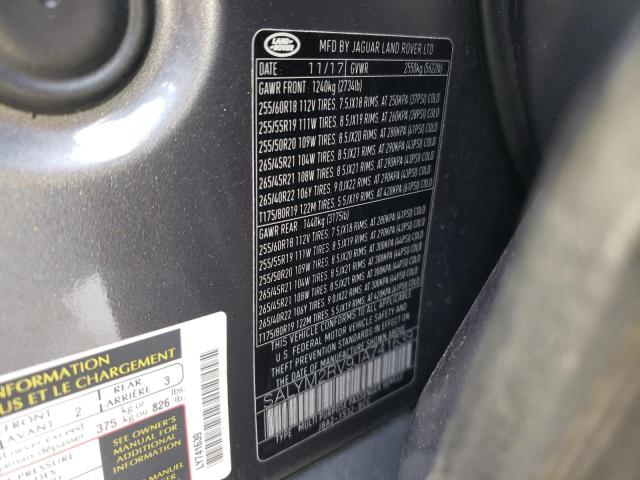 Photo 10 from auction – 2018 LAND ROVER RANGE ROVE with VIN SALYM2RV9JA741639