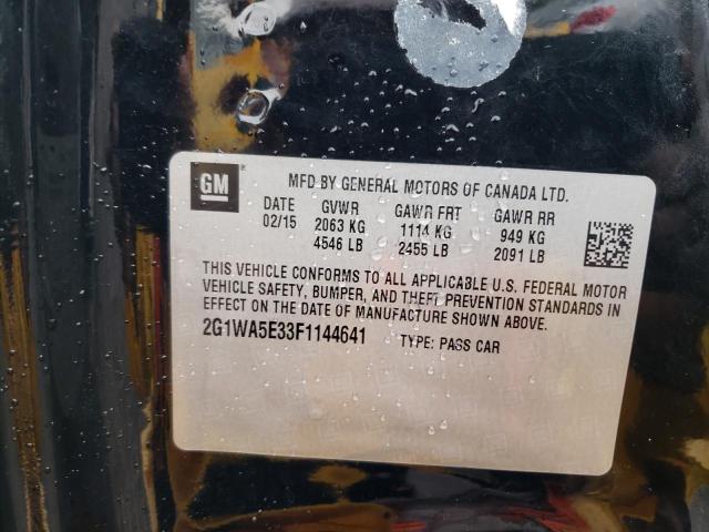Photo 10 from auction – 2015 CHEVROLET IMPALA LIM with VIN 2G1WA5E33F1144641