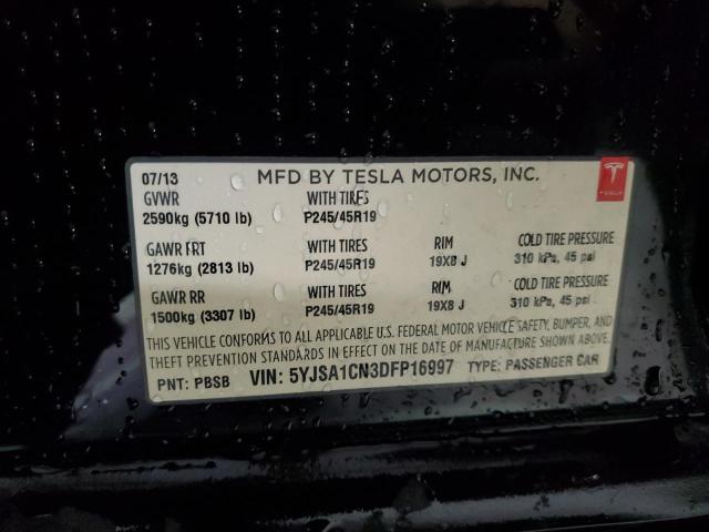 Photo 10 from auction – 2013 TESLA MODEL S with VIN 5YJSA1CN3DFP16997