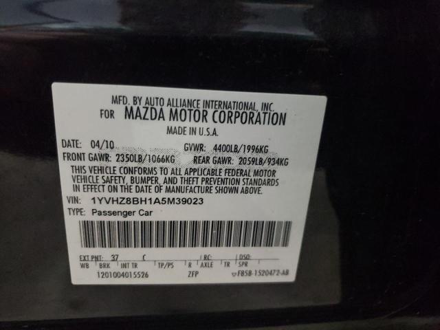 Photo 10 from auction – 2010 MAZDA 6 I with VIN 1YVHZ8BH1A5M39023